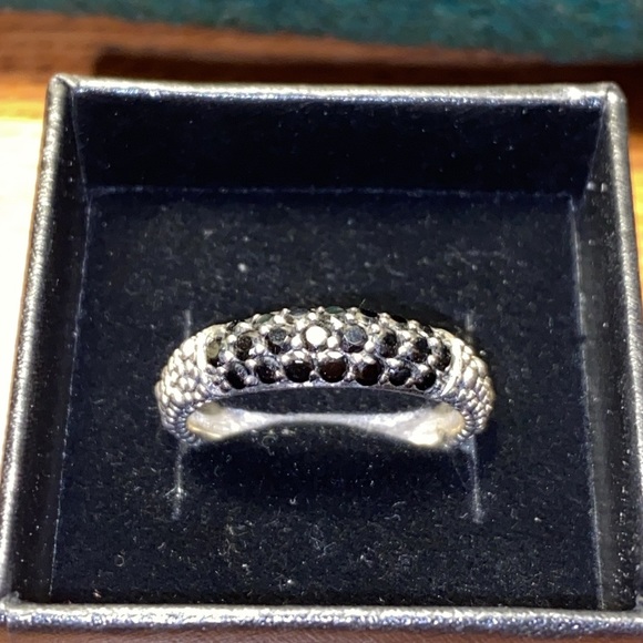 Michael Dawkins Jewelry - Michael Dawkins Sterling Silver Starry Nights Black Spinel Ring